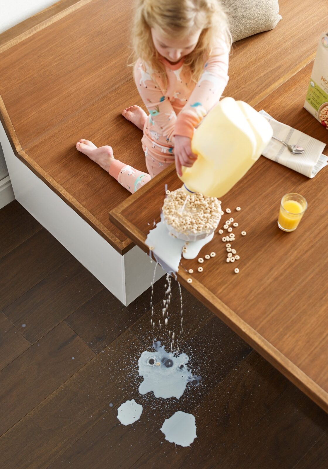 Milk spill cleaning | Floor to Ceiling Winter Garden